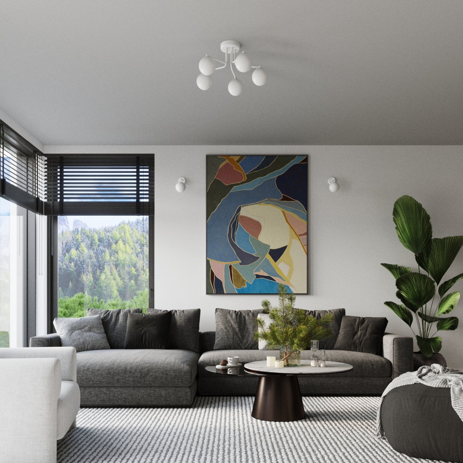 ASTRAL geometrische wandlamp wit