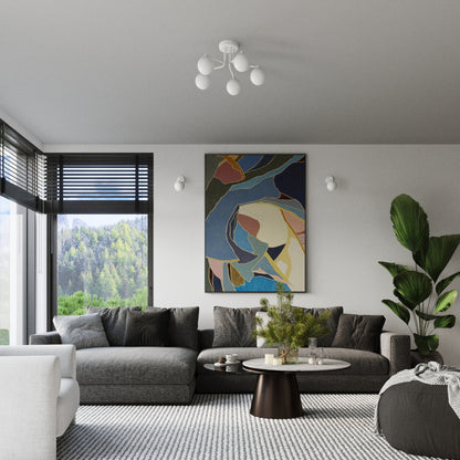 ASTRAL geometrische wandlamp wit