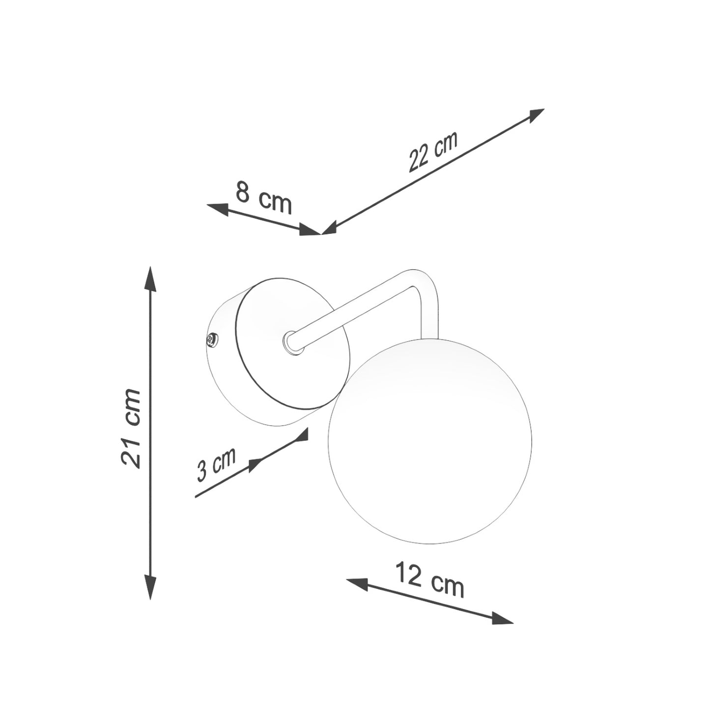 ASTRAL geometrische wandlamp zwart/wit