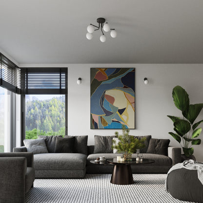 ASTRAL geometrische wandlamp zwart/wit