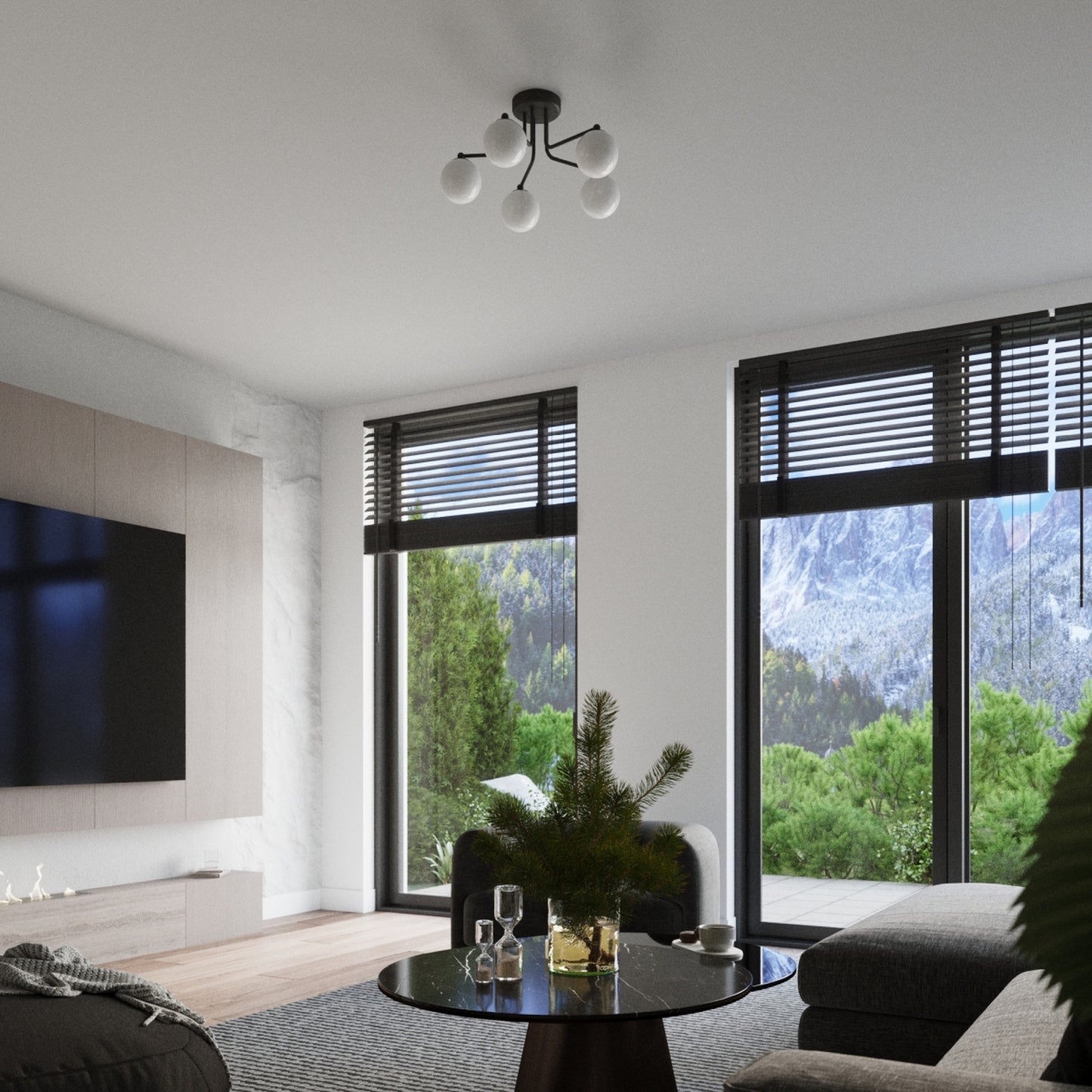 ASTRAL geometrische wandlamp zwart/wit
