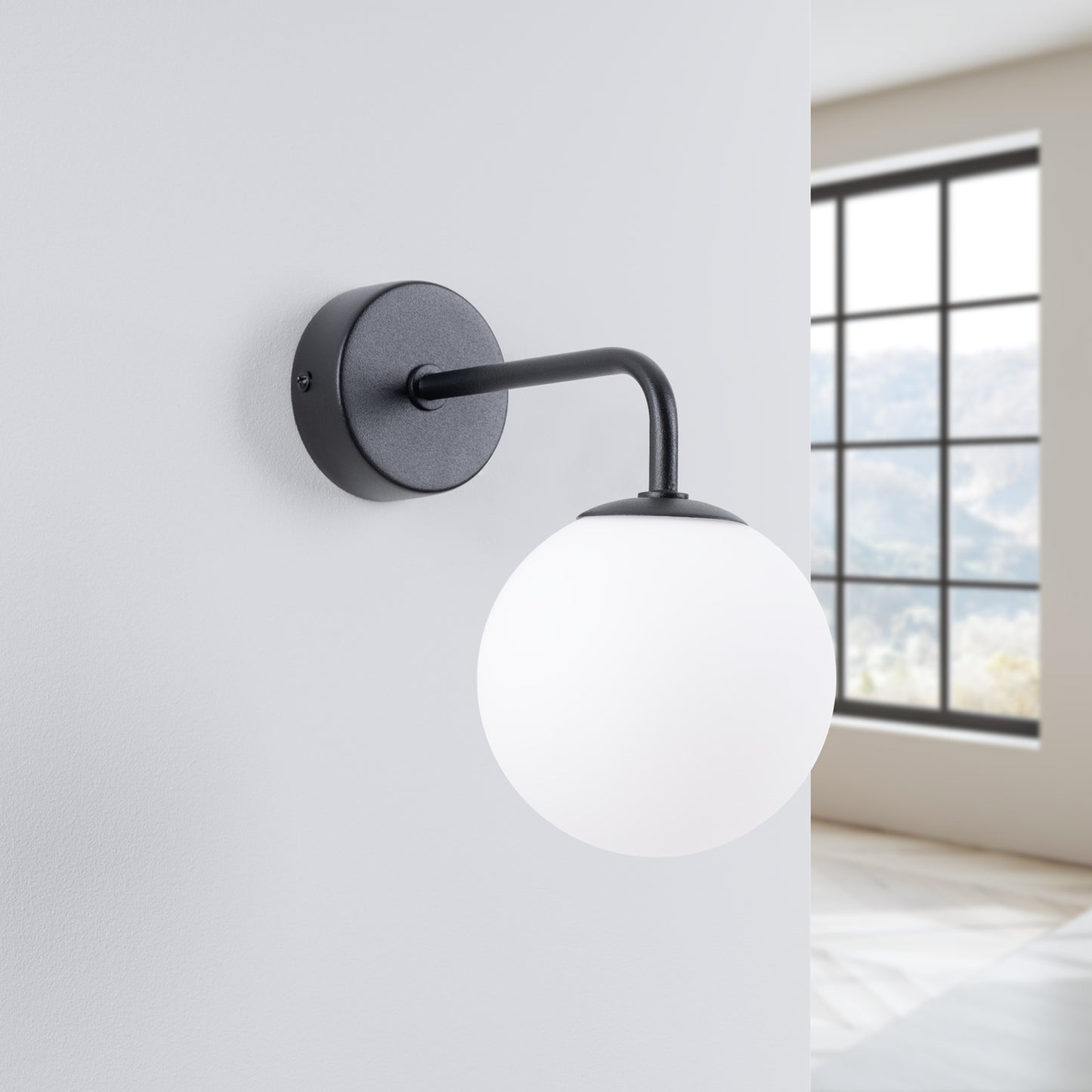 ASTRAL geometrische wandlamp zwart/wit