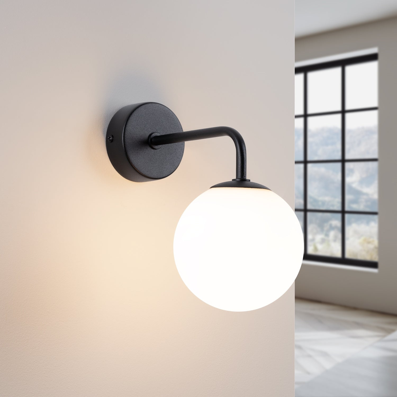 ASTRAL geometrische wandlamp zwart/wit