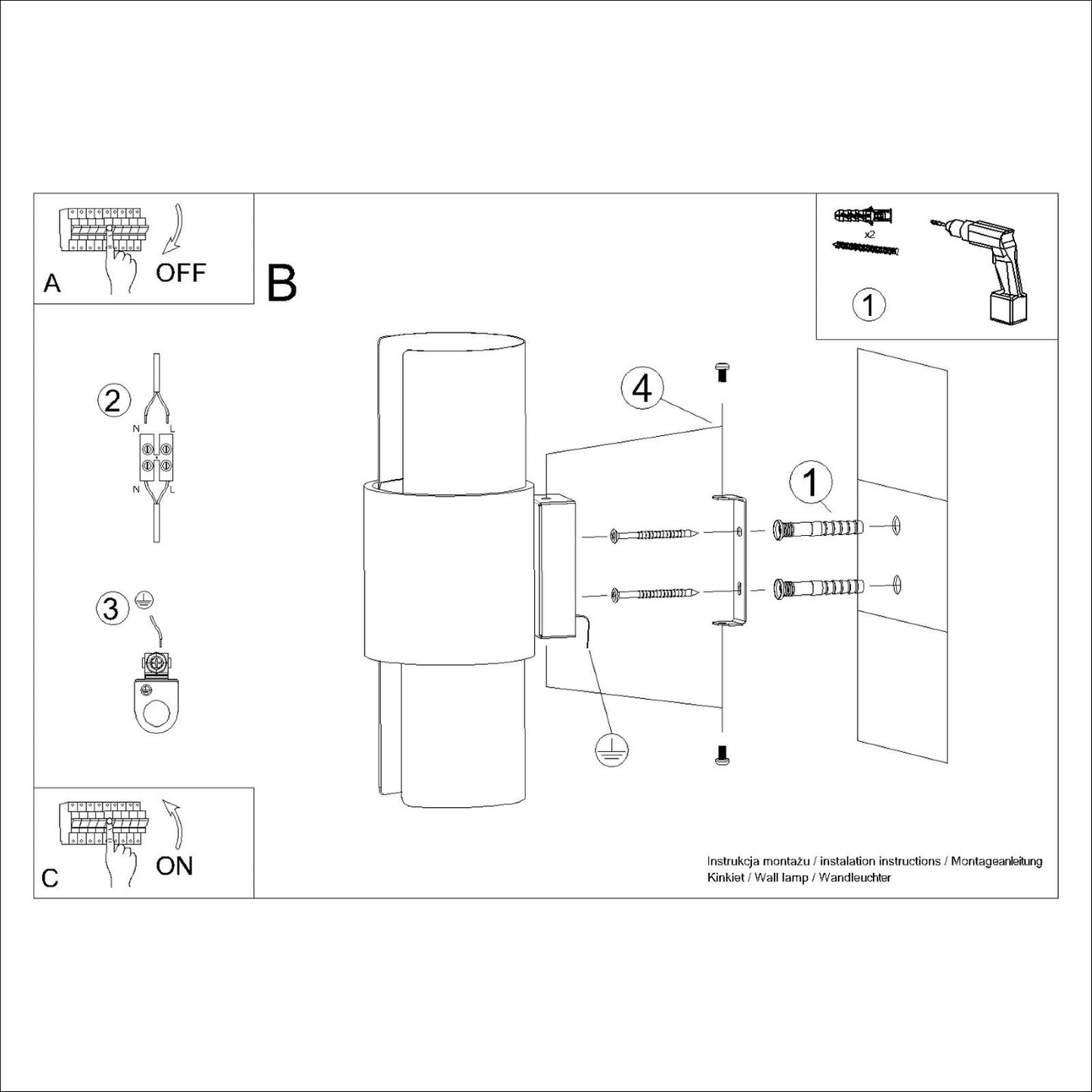 FLASH geometrische wandlamp groot