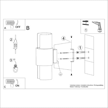 FLASH geometrische wandlamp groot