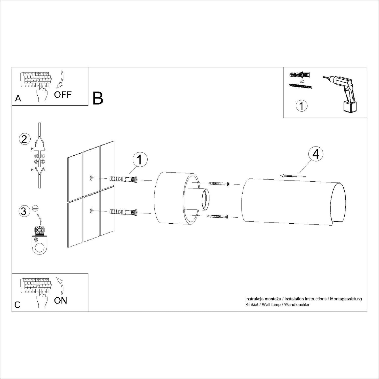 FLASH geometrische wandlamp klein