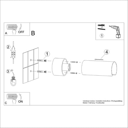 FLASH geometrische wandlamp klein
