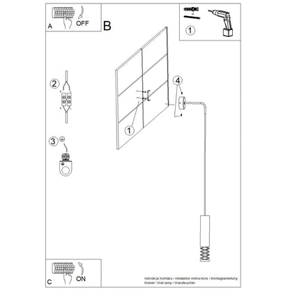 LAMI langwerpige wandlamp wit