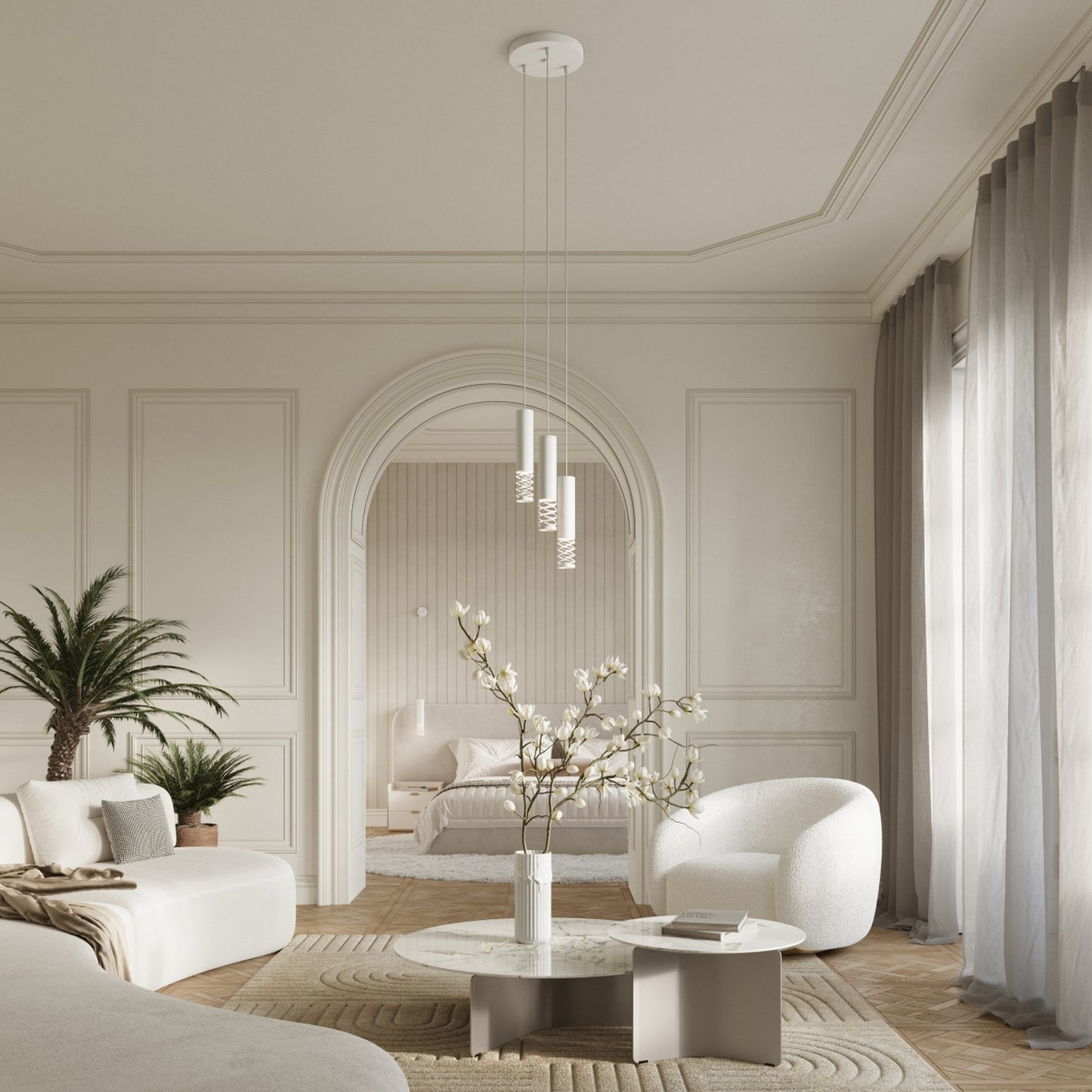 LAMI langwerpige wandlamp wit