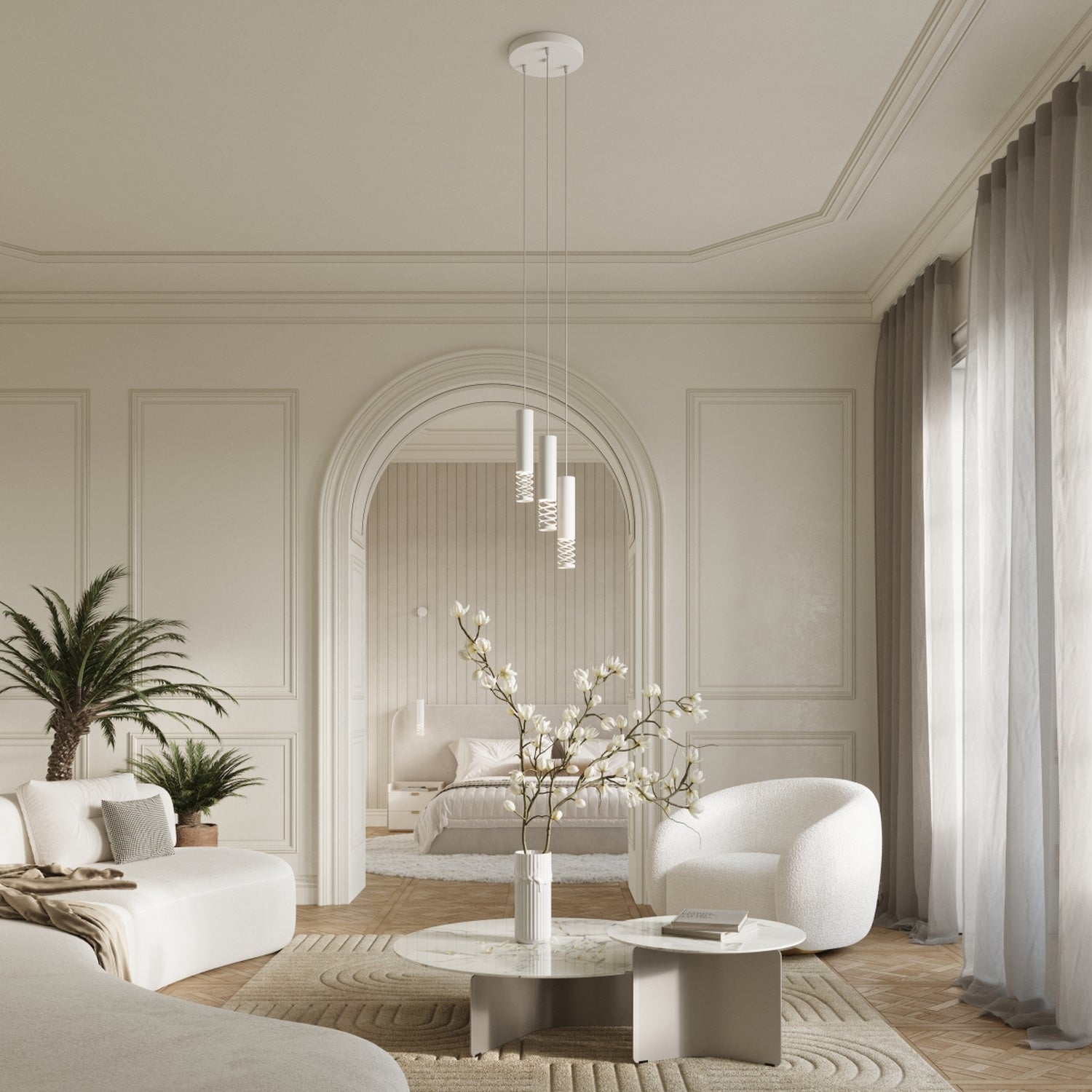 LAMI langwerpige wandlamp wit