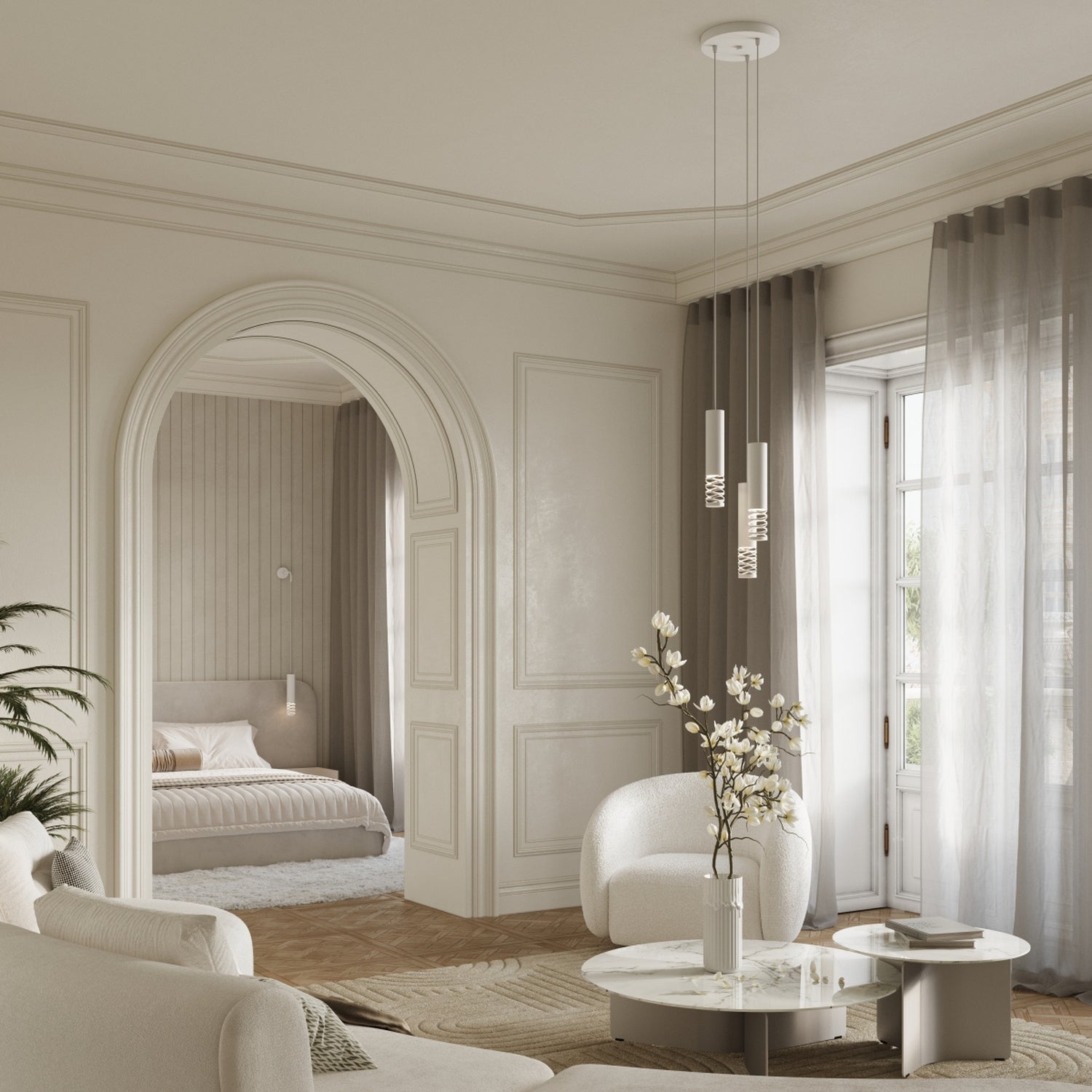 LAMI langwerpige wandlamp wit