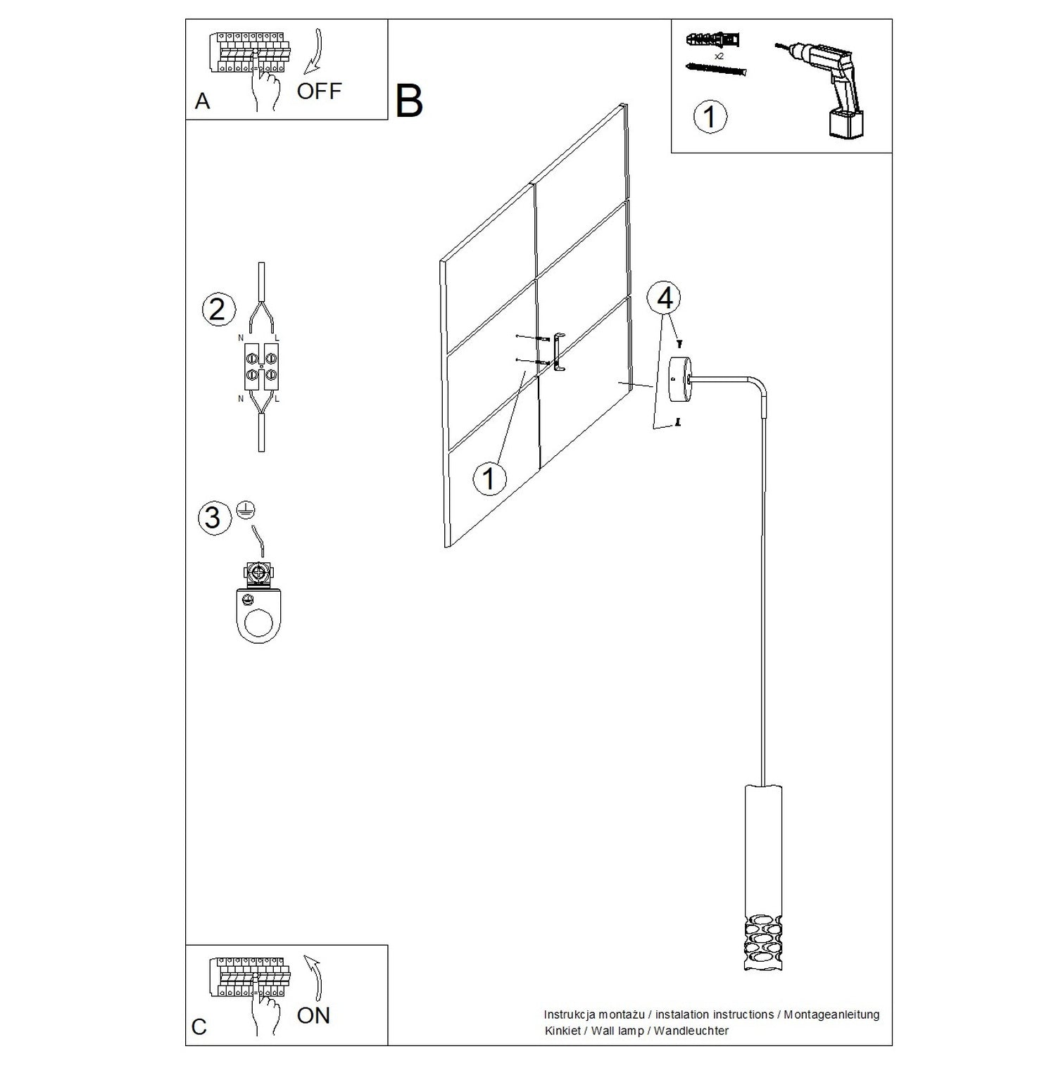 LIRO langwerpige wandlamp wit