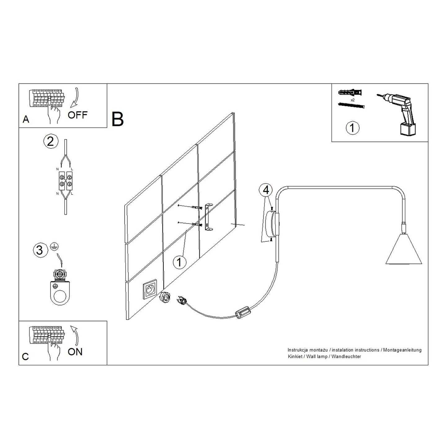 NOX wandlamp rode oker