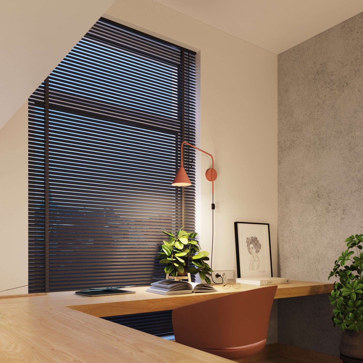 NOX wandlamp rode oker