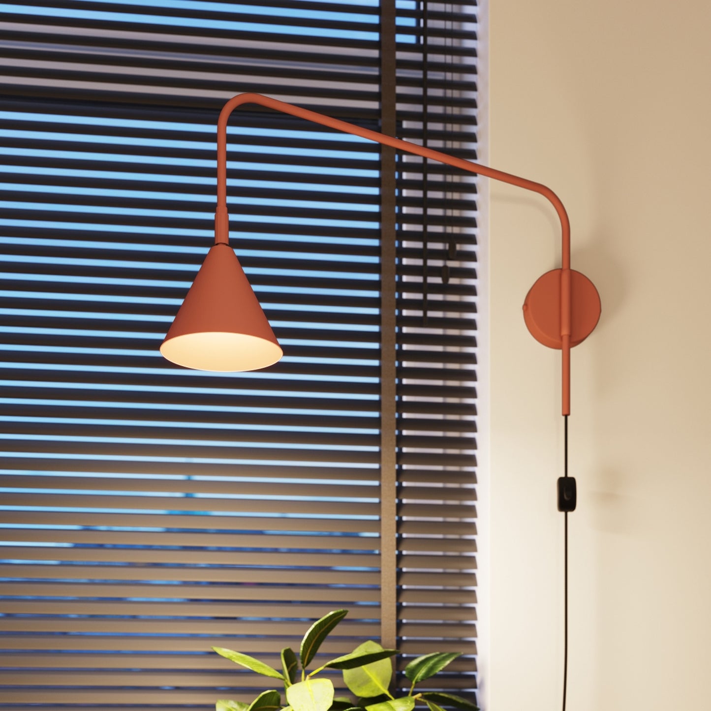 NOX wandlamp rode oker