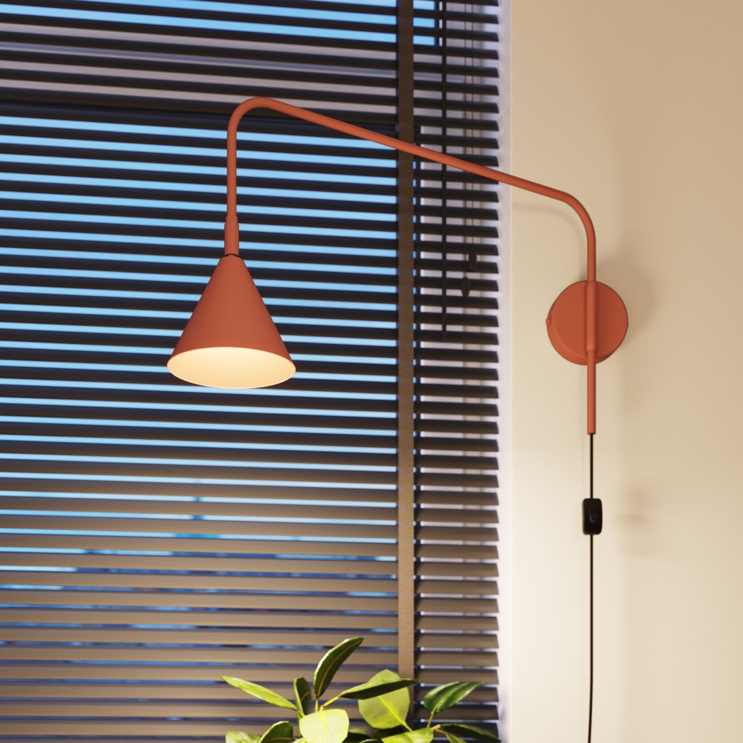 NOX wandlamp rode oker