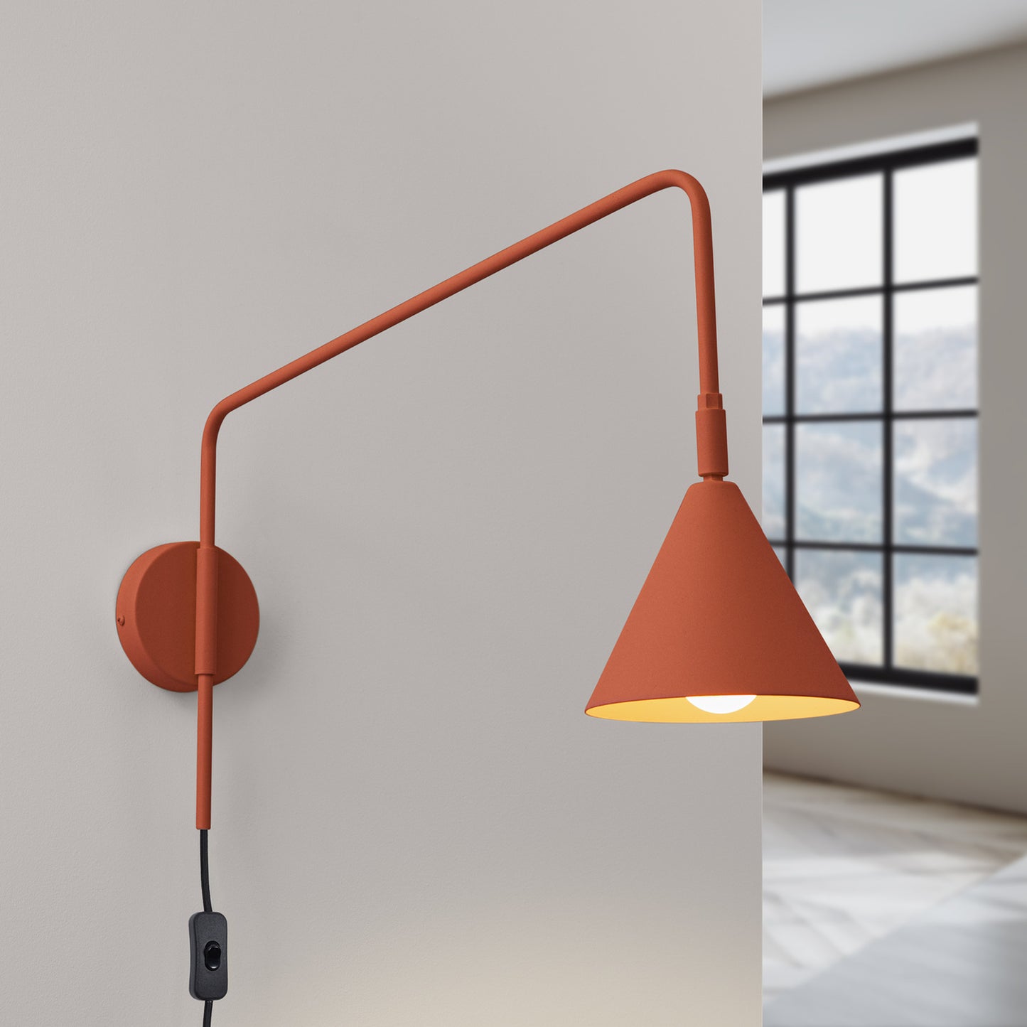 NOX wandlamp rode oker