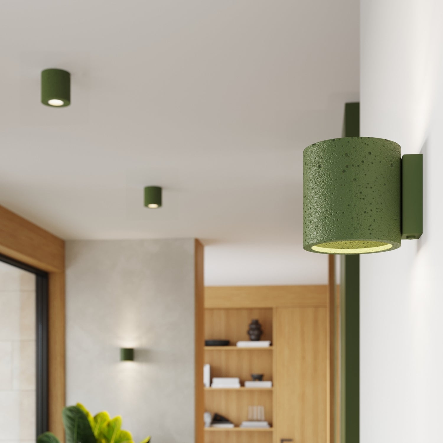 ORBIS wandlamp beton olijfgroen