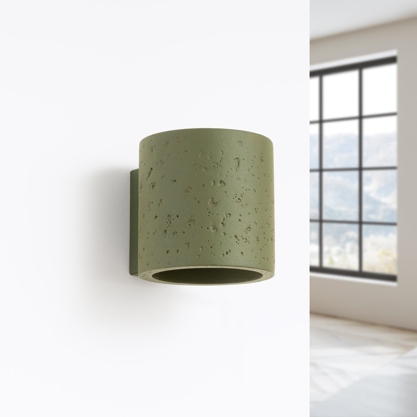 ORBIS wandlamp beton olijfgroen