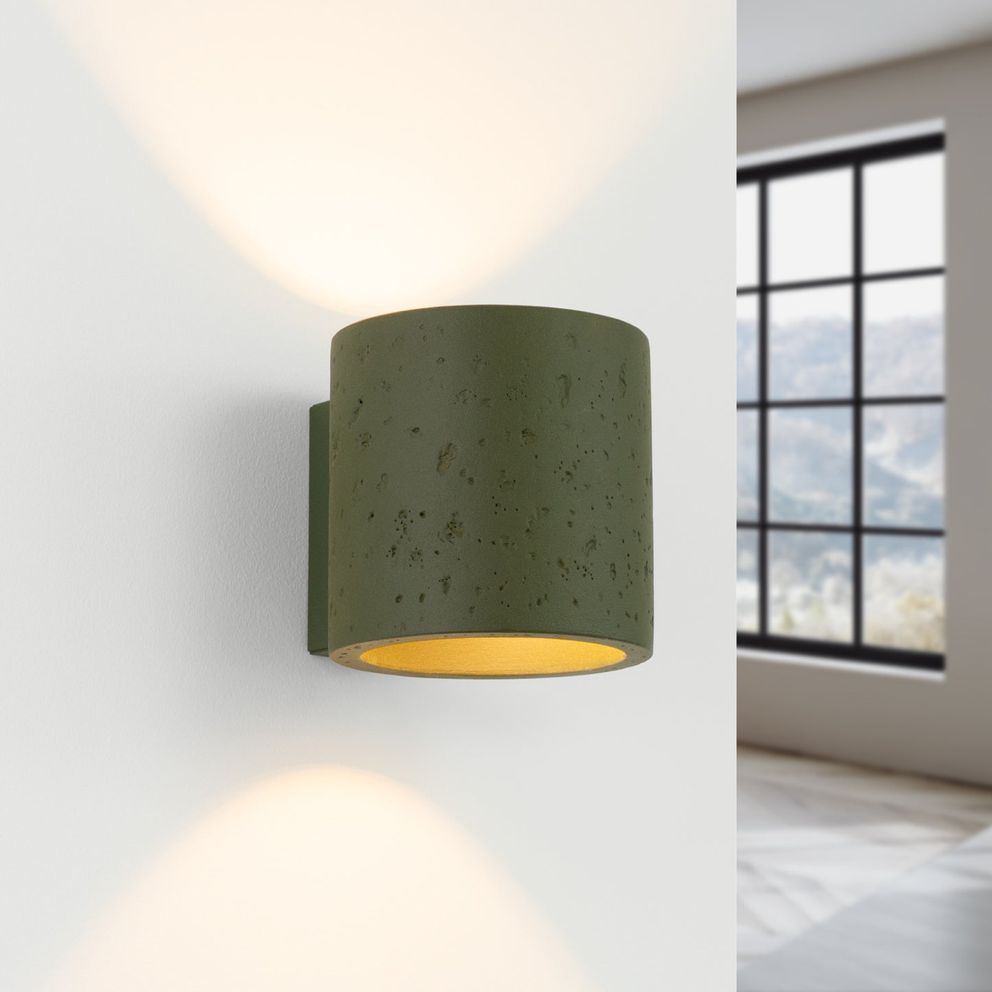 ORBIS wandlamp beton olijfgroen