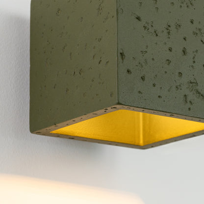 QUAD wandlamp beton olijfgroen