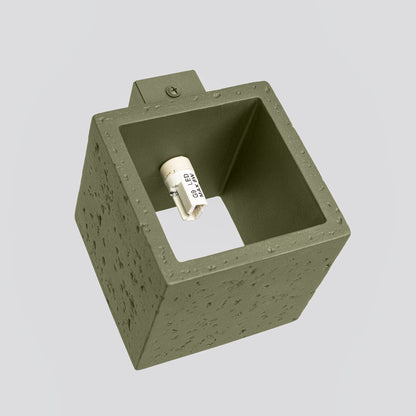 QUAD wandlamp beton olijfgroen