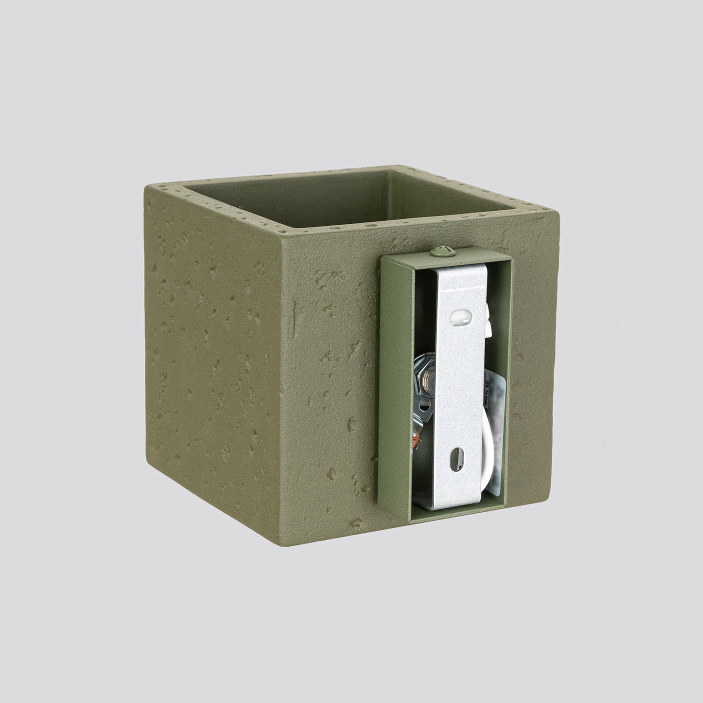 QUAD wandlamp beton olijfgroen