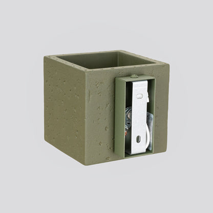 QUAD wandlamp beton olijfgroen