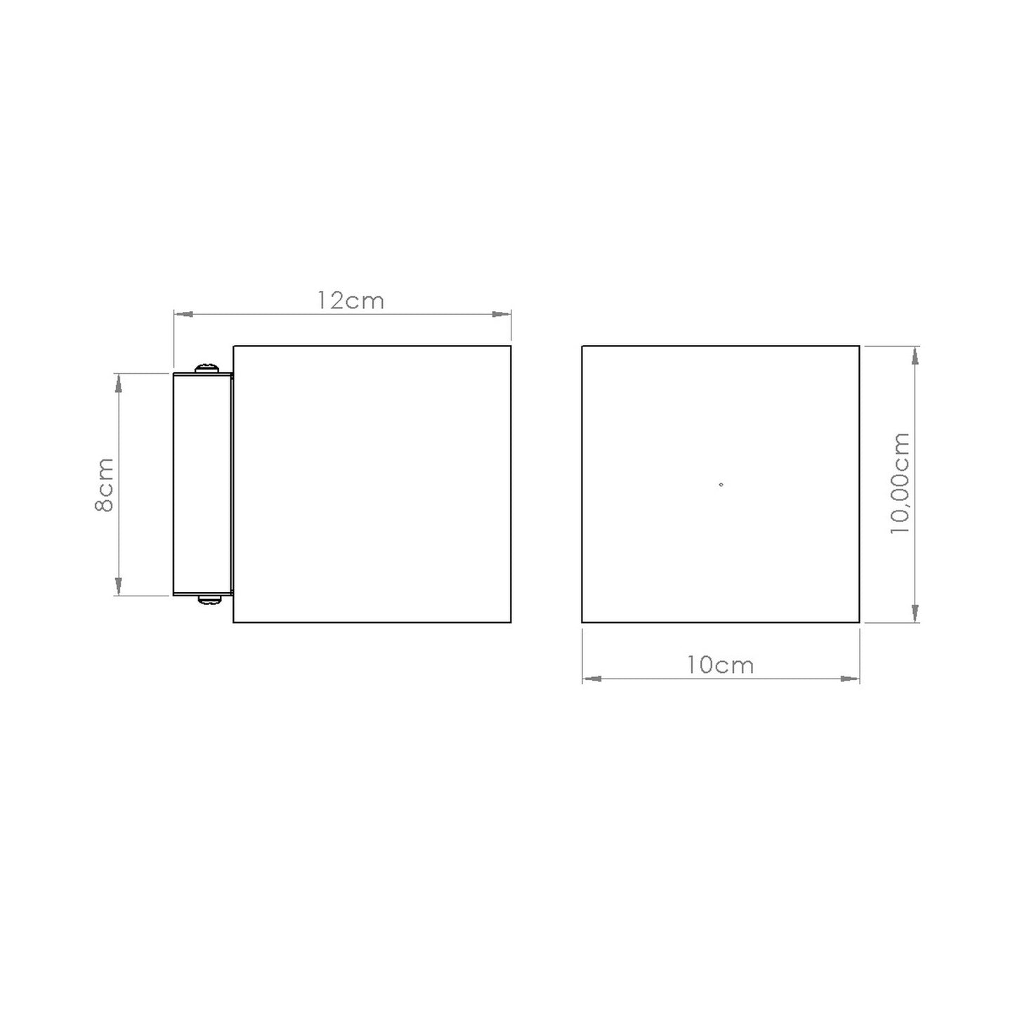 QUAD wandlamp beton beige