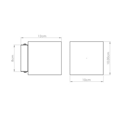 QUAD wandlamp beton beige