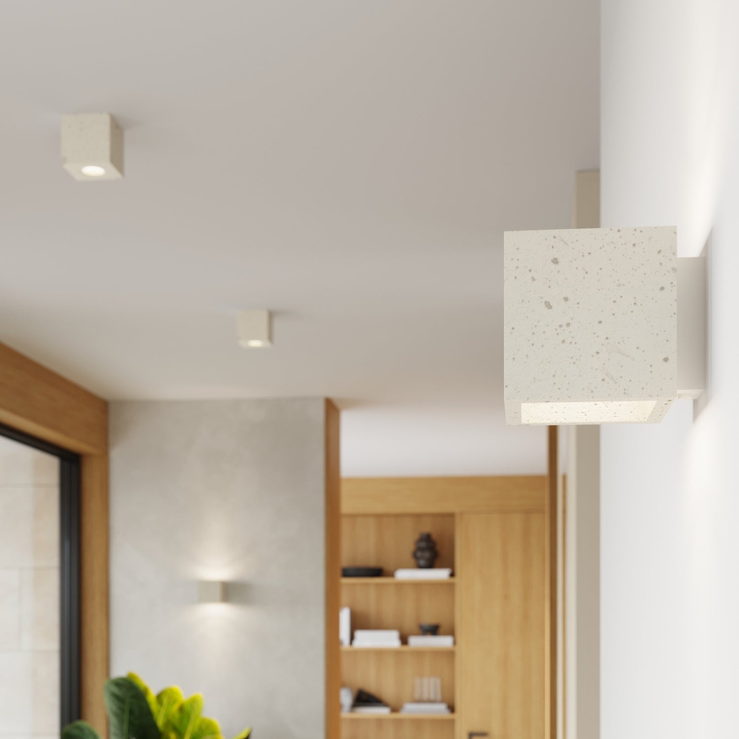 QUAD wandlamp beton beige
