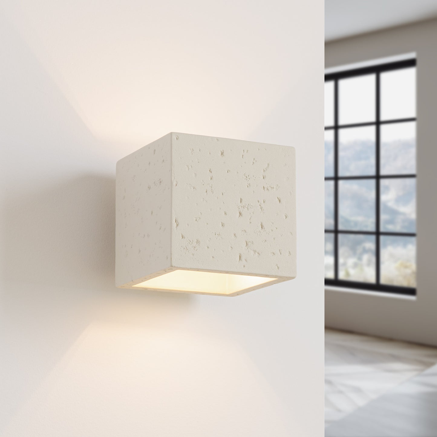 QUAD wandlamp beton beige