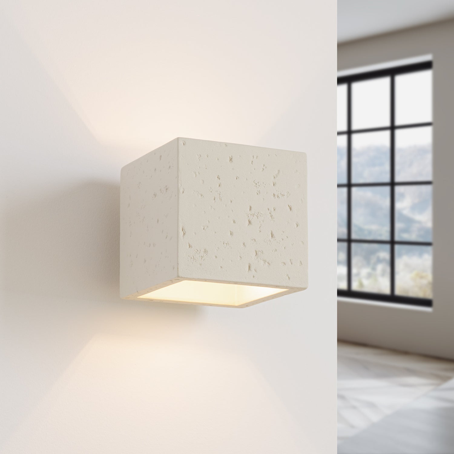 QUAD wandlamp beton beige