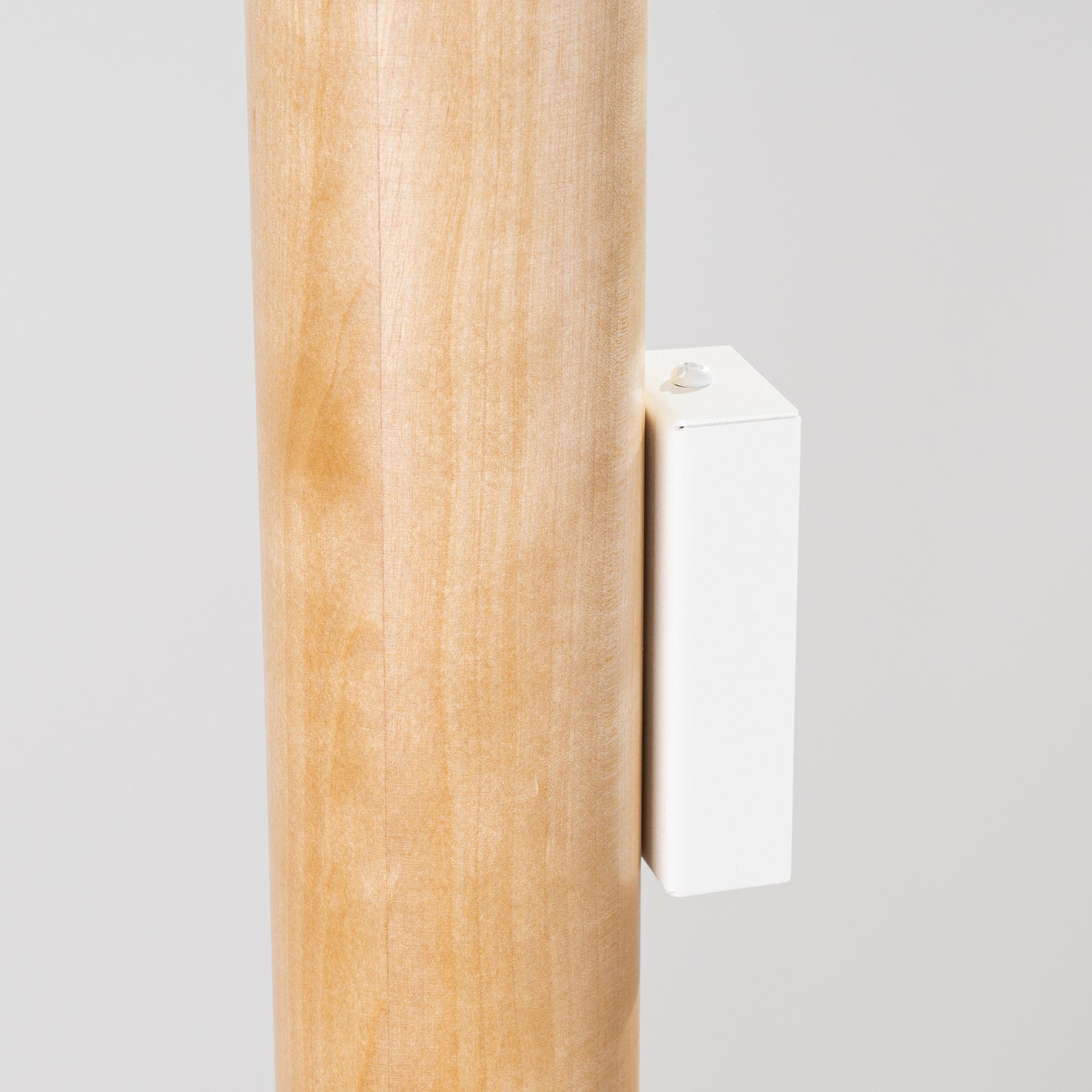 LINO cilindrische wandlamp naturel hout/wit