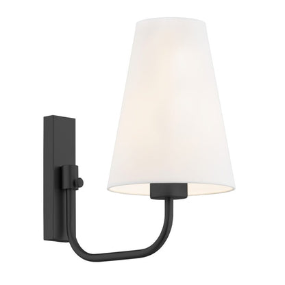 Safiano wandlamp Wit-zwart
