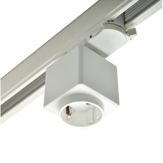 Stopcontact adapter 3-fase rail wit