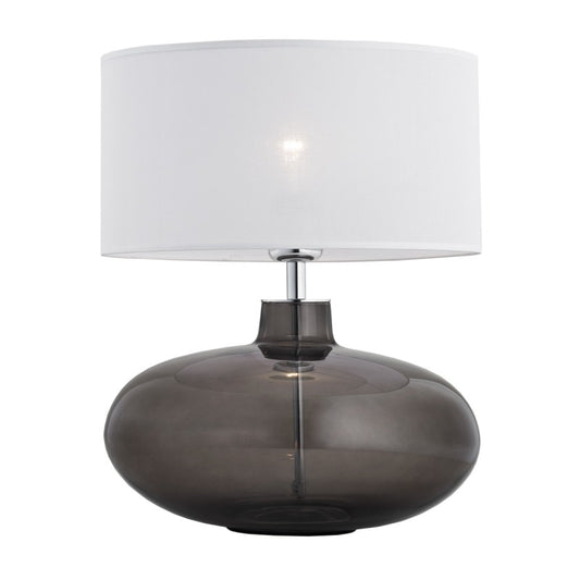 Sekwana tafellamp Wit-rookglas