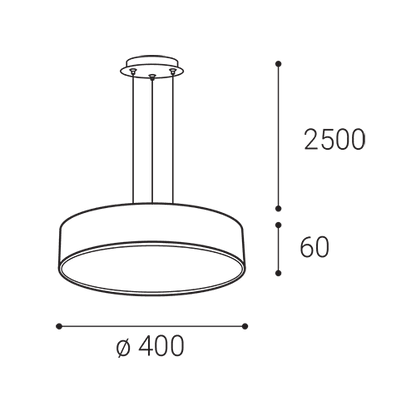 LED2 MONO SLIM P-Z hanglamp - afmetingen