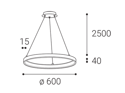 LED2 CIRO hanglamp - afmetingen