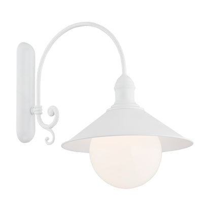 Erba Bis wandlamp Wit-opaal