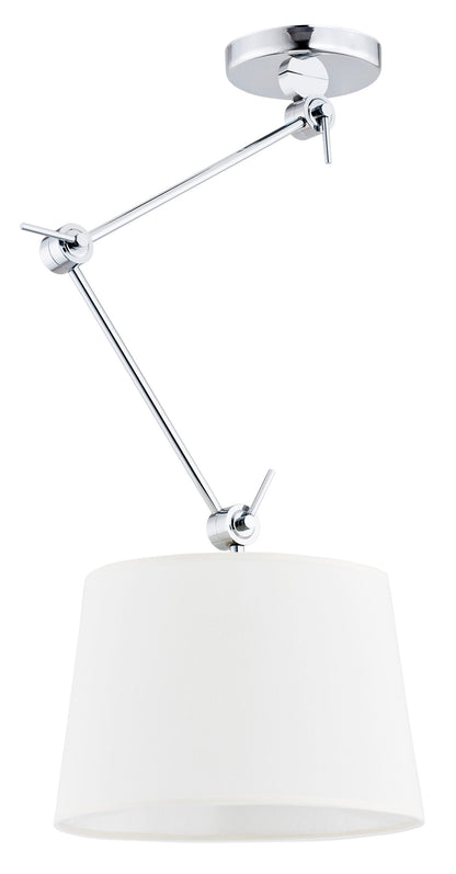 Zakyntos hanglamp Wit-chroom