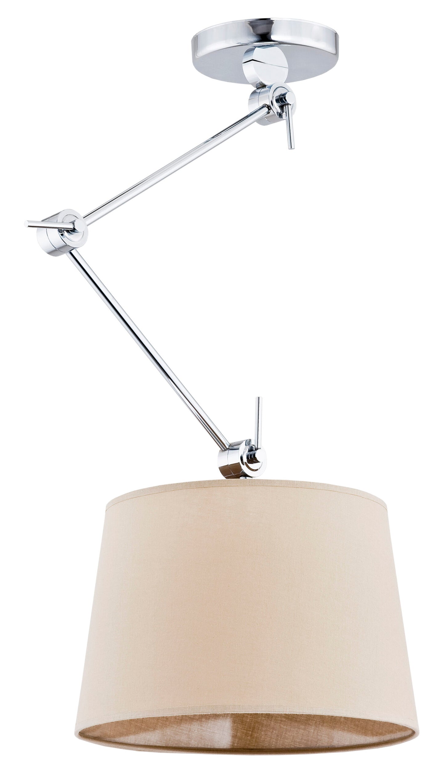 Zakyntos hanglamp Beige-chroom