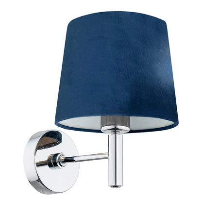 Bolzano wandlamp Marineblauw-chroom
