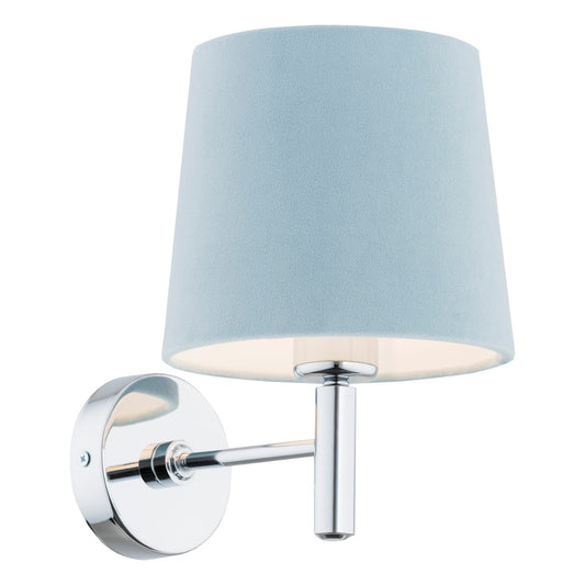 Bolzano wandlamp Blauw-chroom