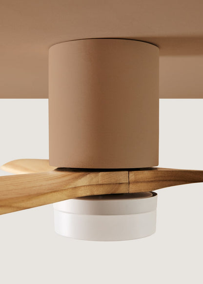 Cemavo | plafondventilator met gipsen behuizing | 100% hout | DC 40W | Ø132 cm