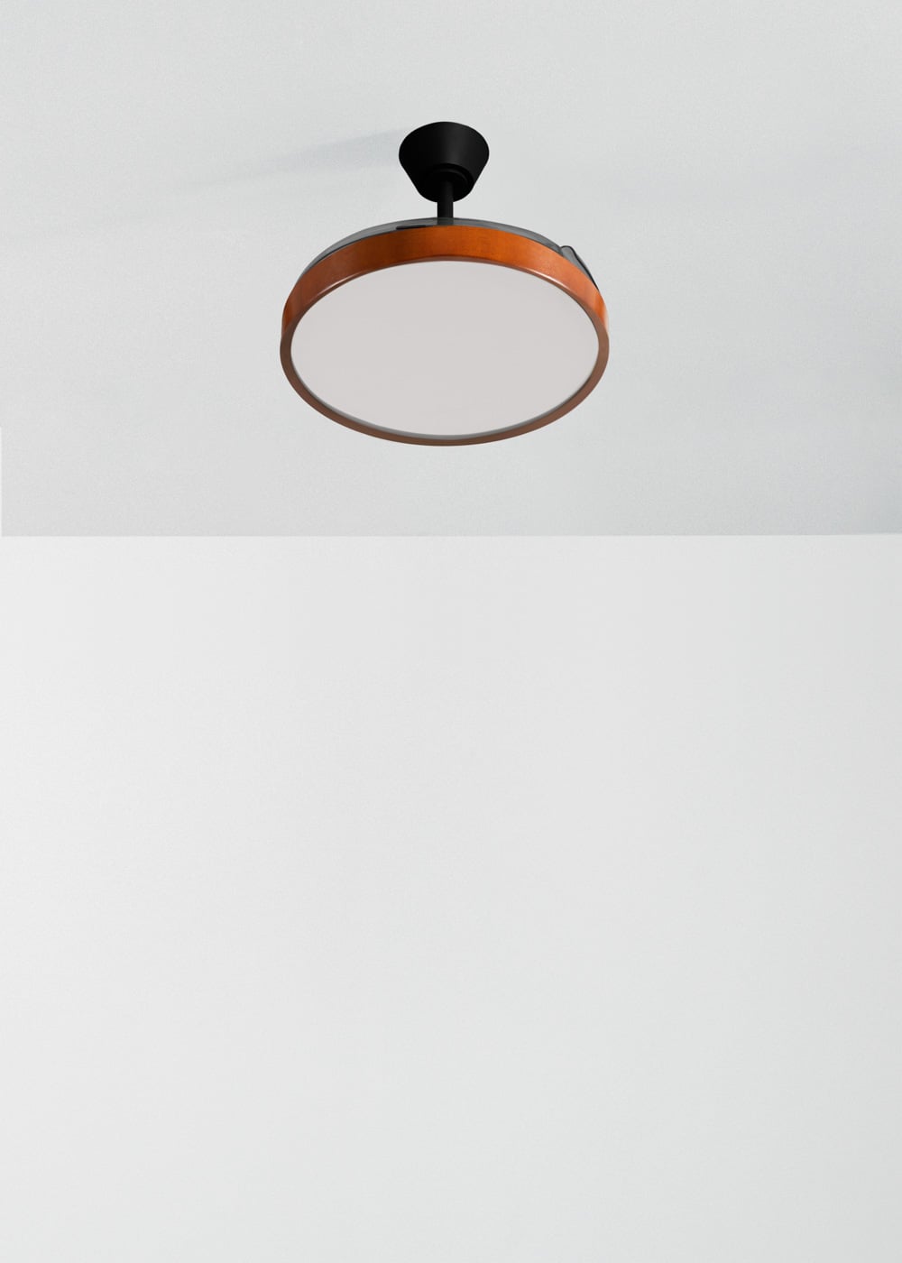 Studivo plafondventilator zwart / donker hout