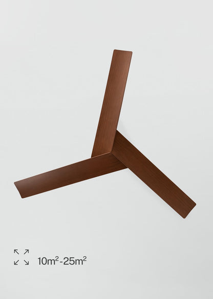 Sharpavo | plafondventilator zonder lamp | DC 40W | Ø132 cm | zwart donker hout