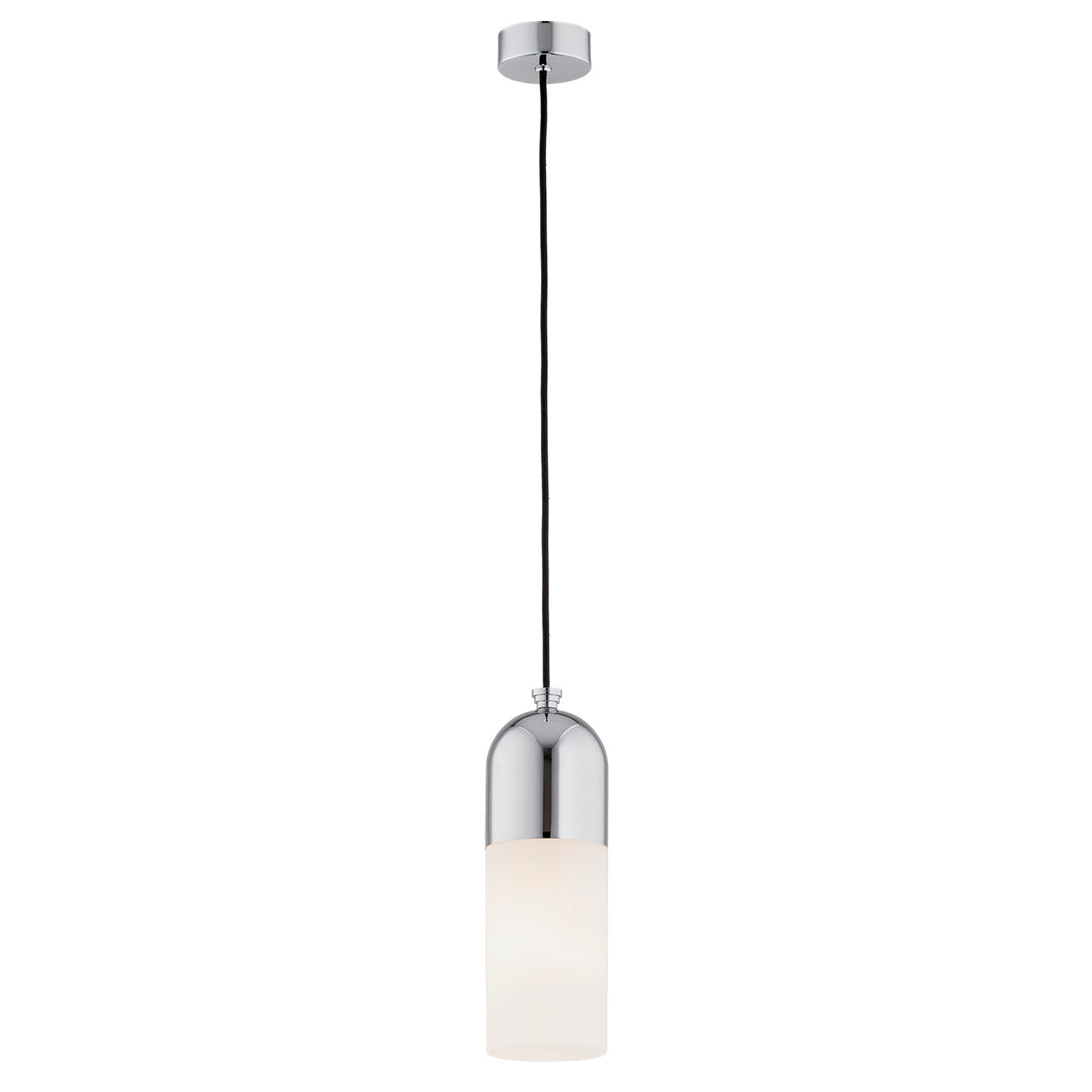 Burgos hanglamp Opaalglas-chroom 1-lichts