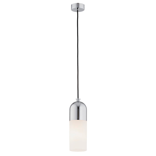 Burgos hanglamp Opaalglas-chroom 1-lichts