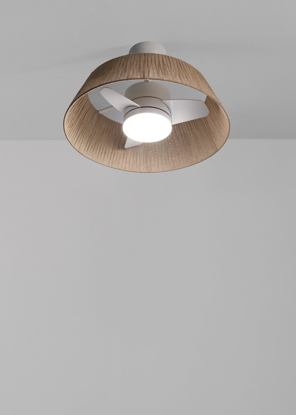 Wevavo | gevlochten plafondventilator | DC 25W | LED | Ø60 cm